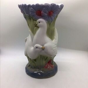 Vintage M. Requena Porcelain Dove Vase
